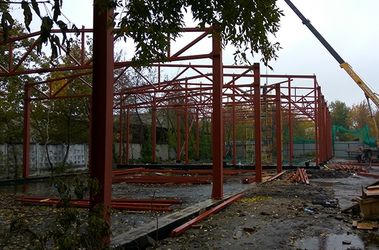 В Москве завершен монтаж металлического каркаса складского сооружения